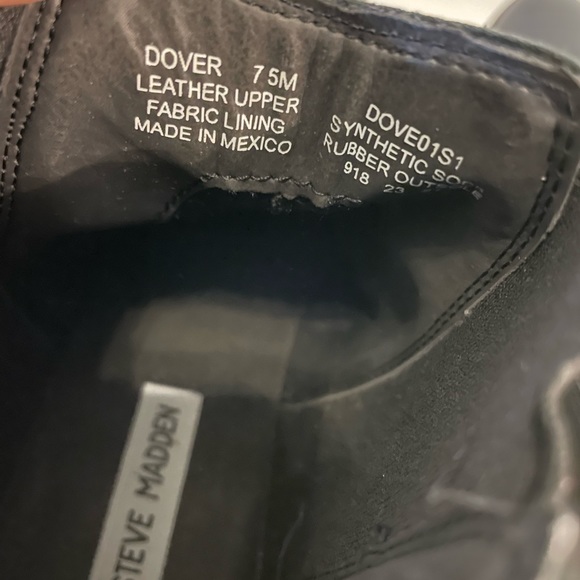 NWOB!! Steve Madden Women's Dover Ankle Boot, Black Leather, Sz 7.5 - Picture 7 of 16